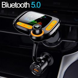 JINSERTA 64GB TF USB Music In-Car MP3 player Handsfree Bluetooth 5.0 FM Transmitter QC3.0 Quick Charger 3.5mm AUX audio receiver
