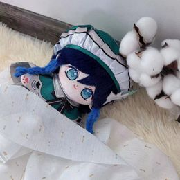 Kawaii 20cm Anime Plushies Genshin Impact Venti Cosplay Plush Doll Cute Stuffed Toys Dolls Changable Clothes Plushie Mascot Gift