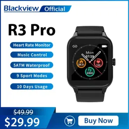 Watches Blackview SmartWatch R3 Pro Heart Rate Men Women Sports Watch Clock Sleep Monitor UltraLong Battrey for IOS Android Phone