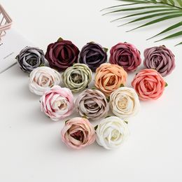 100PCS Wholesale Artificial Flowers Silk Roses Fake Plants Christmas Decorations for Home Wedding DIY Needlework Candy Gifts Box
