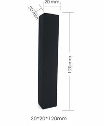 2*2*12cm Black Paper Box for Essential Oil Perfume sample bottle Lipstick Stroage Boxes Craft Gift boxes valve tubes