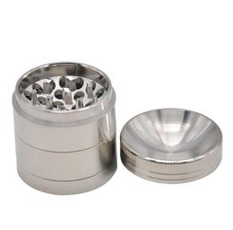 Premium Concave Grinders 3 sizes 405663mm Metal Smoking Herb Grinders 4 Layers Zinc Alloy Concave Surface Tobacco Herb Hand Mull3089715