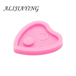Shine Inside Resin Badge Reel Mold Ouija Board Hearts Silicone Epoxy Molds for DIY Earrings Jewelry Making Tools DY0336