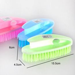 1Pcs Laundry Shoes Brushes Hand-held Multifunctional Floor Cleaner Candy Colour Flexible Scrub Portable Plastic Bathroom Supplies