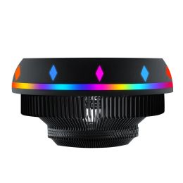 Pads Colorful Rgb Cpu Fan Mute Cooling Fan Led Changing Light Radiator Cooler Pc Fans
