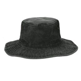 Jazz Retro Cowboy Bucket Hat Unisex Denim Sun Boonie Adjustable UV Protection For Women Men Outdoor Fishing Hiking240410