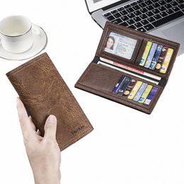 carrken Men's Wallet Lg 2023 New Oil Wax Leather Wallet Men's Gift Retro Cross border Multi Card Wallet Ultra Thin Trendy F q880#