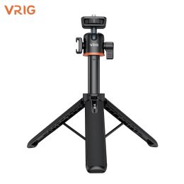 Tripods VRIG TP06 /08 Tripod Stand Selfie Stick Aluminium Alloy with 1/4 Inch Screw Cold Shoe Mount 360° Rotatable 1.5kg Load Capacity