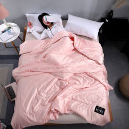 Washable Ice Silk Summer Air Conditioning Comforter Quilt Blanket for Bed Sofa for Children Adults Queen King