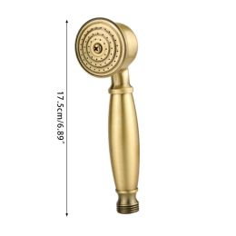 Vintage Copper Shower Head High Pressure Water Flow Shower Nozzle Premium Bathroom Water Filter with Universal Interface