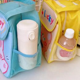 Storage Bags School Lunch Bag For Teens Cartoon Box Insulated Bento Handbag Student Waterproof And Oil-proof Meal