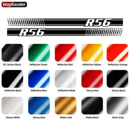 2 Pcs Door Side Stripes Skirt Sticker Graphics Decal For MINI Cooper R50 R52 R53 R56 R57 R55 F54 R58 R59 R60 F60 F55 F56 F57 JCW