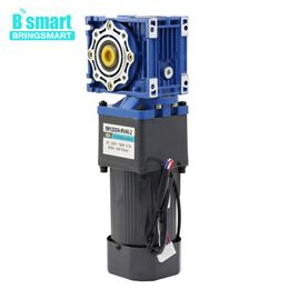 BringSmart RV40-2 220V AC Motor 120W Adjustable Speed Two-Stage Worm Gear Motor With Speed Controller CW And Stop Control