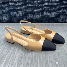 New luxury Designer sandal slingbacks Ballet Shoes high heel ladies dress slipper Genuine Leather party women Casual Shoe girl loafer gift Dance high heels