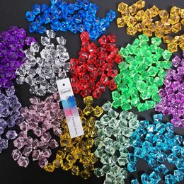 Camal 100Pcs/bag Colourful Aquarium Acrylic Stones Crystal Ice Cubes Decor Vase Filler Pebble Fish Tank Home Ornament Landscape