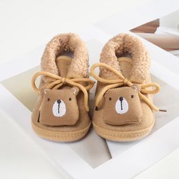 Jlong Winter Newborn Soft Sole First walker Baby Shoes Girl 12-18 months Toddler Fur Warm Snow Boots 0-18 Months