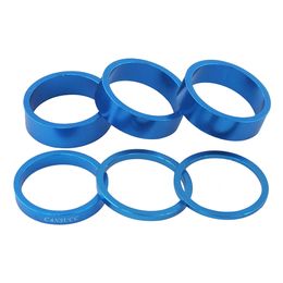 6x Bike Headset Washer Bicycle Front Fork Spacers Aluminium Alloy Mountain Road Bicycle Headset Spacers Ring Gasket
