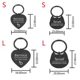 Personalised Engraved Cat Dog Pet ID Tag Dog Anti-lost Collar Charm Pet Name Collar Puppy Cat Collar Accessories for Dog