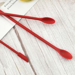 1Pcs Spatula Multipurpose Kitchen Gadgets Small-Point Jam Tip Scrapers S/M/L Double Head Black/Red Cooking Tool