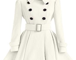 Winter Women Woolen Coat Windbreaker Multicolor Belt Bandage Top White Wool Blend Girls Dress Jacket Thick Ladies Tops Plus Size Y9394232