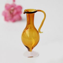 Dollhouse Utensils Miniature Scenery Accessory Glass 1/12 Scale Glass Bottle Model for Playing