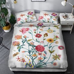 Dream NS Floral Leaf 3D Pattern Polyester Fabric Japanese Bedding Set Quilt Sheets 1/2 Pillow Cases Household Supplies Bedding