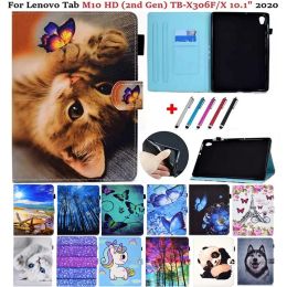 Case For Lenovo Tab M10 HD Case 2 nd Generation TBX306X TBX306F TB X306X Tablet Stand Cover For Lenovo Tab M10 HD 2nd Gen Case +Pen