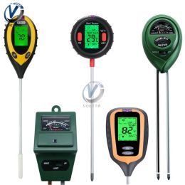 3/4/5 in 1 Multifunctional Soil PH Tester Digital PH Metre Temperature Moisture Sunlight Intensity Measurement for Garden Plants