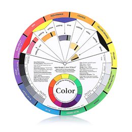 New Professional Paper Card Design Colour Mixing Wheel Ink Chart Guidance Round Central Circle Rotates Tattoo Nail Pigment