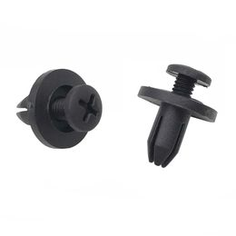 50/20/10pcs Black Universal Car Bumper Fender 6mm Hole Black Plastic Rivets Fasteners Auto Accessories