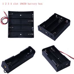 18650 Power Bank Battery Case Battery Storage Box DIY 1 2 3 4 Slot Way DIY Batteries Case Holder Container With Wire Leads