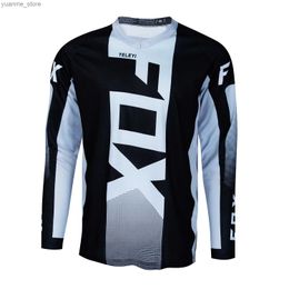 Koszulki rowerowe Tops Mens Downhill koszulki Teleyi Mountain Bike koszulki Offroad DH Motorcycle Jersey Motocross Sportwear Racing Rower Y240410