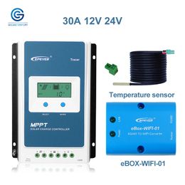 EPever MPPT Solar Controller Tracer3210AN 30A 12V24V Solar Regulator with Temperature sensor and WIFI Bluetooth Module