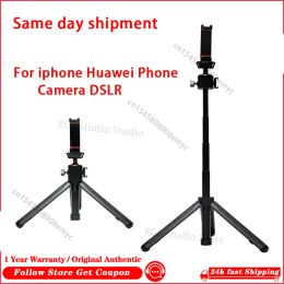 Tripods HLVL01 Mini Portable Tripod with Cold Shoe Phone Mount for iPhone Android DSLR Camera Smartphone Vlog Tripod