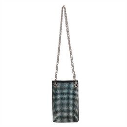 Evening Bag Diamond Set Mobile Phone Bag Women's Chain Crossbody Water Evening Dress Vertical Shoulder