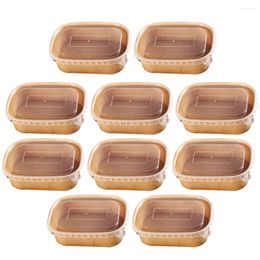 Bowls 20 Pcs Disposable Lunch Box To Paper Wrapping Kraft Storage Lidded Container Take Out Containers With Lids