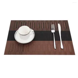 Table Mats Anti-slip Dining Waterproof Pvc Woven Placemats Set For Non-slip Heat Resistant Kitchen Home