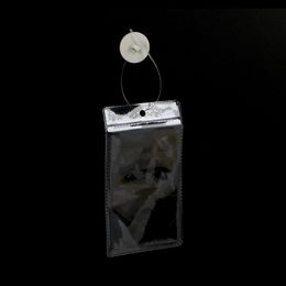 20pcs Clear Vinyl Pouches Hang Tag Envelope Pvc Sign Holder Ticket Sleeves Plastic Bag Retail Price Card Label Pocket Protector