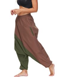 Women Drop Bottom Wide Leg Harem Pants,Handmade Baggy Genie Boho Aladdin Harem Yoga Pants