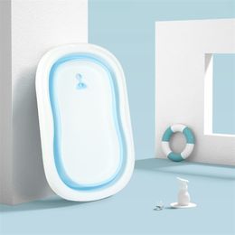 Newborn Baby Foldable Bathtub Baby Swimming Bathtub Bath Shower Gel Portable Foldable Eco-Friendly Non-Slip Safe Kids Bathtub