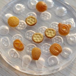1PCS High Transparent Silicone Mould for Miniature Dollhouse Cookies DIY Clay Biscuit Mould BJD Doll Kitchen Accessories