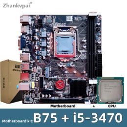 Motherboards B75 LGA 1155 desktop computer motherboard quad core Intel Core i53470 CPU RAM 8GB 1600MHz DDR3 memory