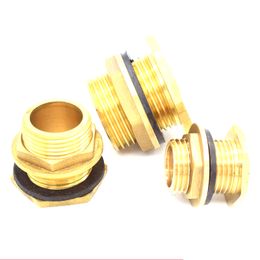 Fish tank adapter 1/2" 3/4" 1" Male thread Brass Pipe Single Loose Key Swivel Fitting Nut Water Tank Jointer Connector Copper