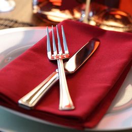 Plain Table Napkins Linen Dinner Handkerchiefs Mouth Cloths Solid Color Reusable Washable Home Hotel Wedding Party Accessries