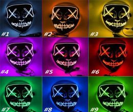 Home Halloween Masks LED Glowing Mask The Purge Election Year Great Festival Cosplay Costume Supplies Funny Party Masked 51072846482