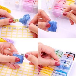 100/96 Colours Scissors Embroidery Thread Knitting Sewing Tool KitCross Stitch Kits Craft Kit With Threader Needles Storage Box