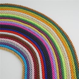 FASMILEY DIY Cord Jewelry Findings 5mm Braided Rope Multi Solid Color Twisted Thread DIY Accessories String Supplys 100m DS220