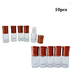 Storage Bottles 3ml Glass Dropper Stick Bottle Attar Arabian Oud Perfume Essential Oil Cosmetic Containers 10pcs