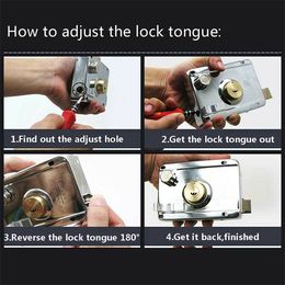 Anti-theft exterior door lock With 5 keys Durable Wood Gate Latch For Security Door Hardware Accessories 2 Models