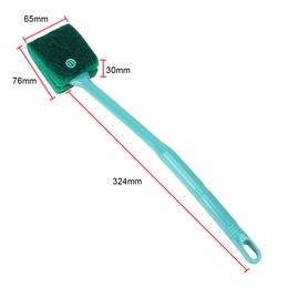 Long Handle Sponge Cleaning Tools Window Algae Scraper Aquarium Accessories Fish Tank Glass Brushes Double-sided Brush